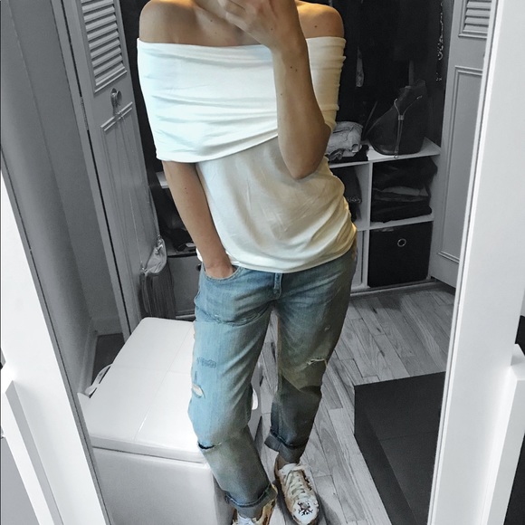 LAST 3✨Off Shoulder Tunic Top in Ivory - Picture 3 of 8